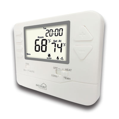 24V Digital Room Heat Pump Thermostat With Large Digital Display Dual Powered