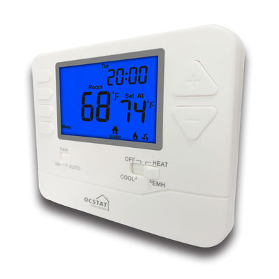 24V Digital Room Heat Pump Thermostat With Large Digital Display Dual Powered