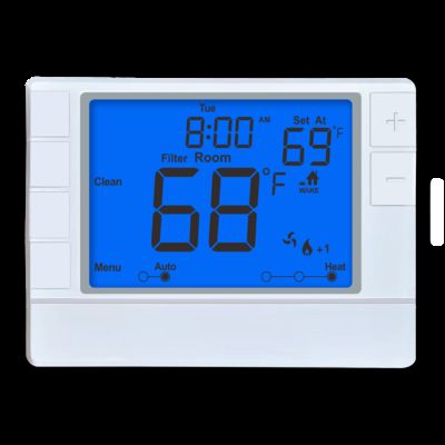 Coiiwsei 2 Heat/ 1 Cool Programmable Thermostat for Home Heat Pump System and Conventional Single-Stage System, with Room Temperature & Humidity Monitor  RTH725