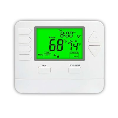 Riseem Energy-Saving 7 Day Programmable Thermostat for HVAC System Mounts On Wall Or Junction Box 4.72" W X 3.85" H X 1.02" D