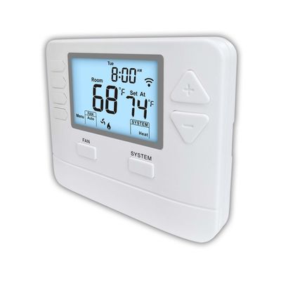 Riseem Energy-Saving 7 Day Programmable Thermostat for HVAC System Mounts On Wall Or Junction Box 4.72" W X 3.85" H X 1.02" D