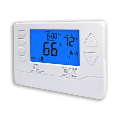Riseem 5.65 Sq.in. Display Size Hot Runner Heat Pump Thermostat Temperature Controller for Customizable Temperature Regulation in HVAC System