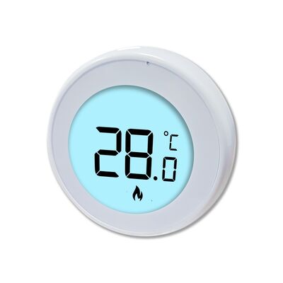 868MHZ RF Room 230V Boiler Thermostat Wireless Round Thermostat White Customized Non-Programmable Thermostat for Precise Climate Control