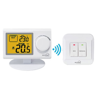 Boilers Wireless Room Thermostat Featuring LCD Display and Transmission Distance Approx 100m Suitable for Heating Systems