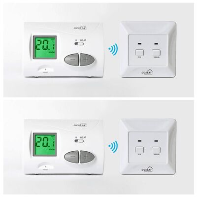 Temperature Ranges 0°C to 35°C in 0.1°C Increments Wireless Room Thermostat Featuring LCD Display and 868MHZ Wireless Operating Frequency for Energy Management