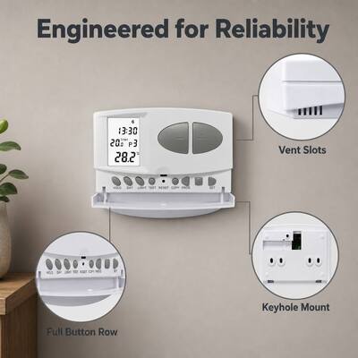 Heating System Operation Mode 7 Day Programmable wireless boiler Thermostat Engineered For Conventional Or Boilers Supporting HVAC Management