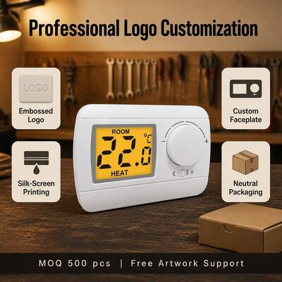 Switchable Voltage 24-230V Control Room Featuring RF Radio Frequency 868MHZ Heating Thermostat Connectivity to Support Scalable and Control Networks