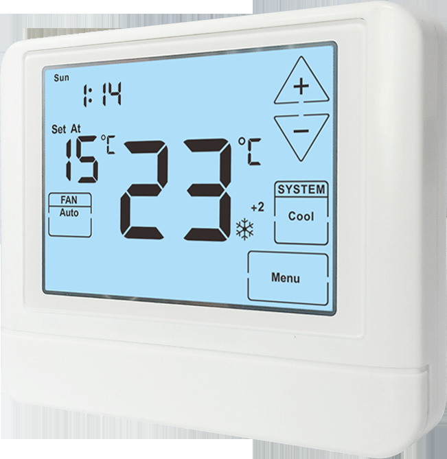 Energy-Saving ABS Room Heating Thermostat with Battery Power and Wireless Design