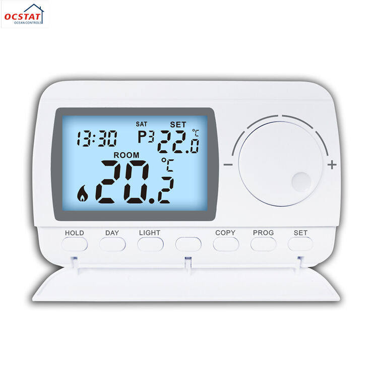 119 X 80 X 31 Mm Boiler Room Heating 230V 7 Day Programmable Thermostat Featuring Load Rating 6 2A and Switch Heat OFF Ideal for Heating System Management