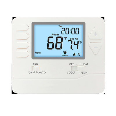 پمپ گرما Riseem 24V 2H / 1C HVAC ABS ترموستات چند مرحله ای برای دفتر / بار