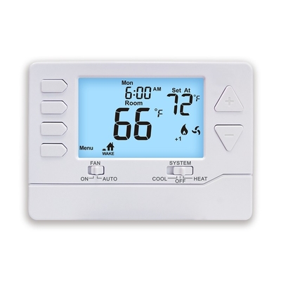 ريزم تهویه مطبوع کنترلگر دما اتاق گرمایش HVAC ترموستات قابل برنامه ریزی با باتری چند مرحله ای