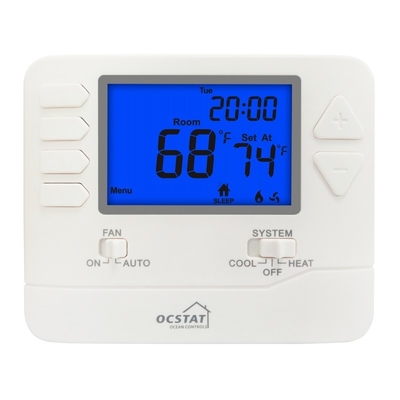 Riseem 1 گرما / 1 خنک 24 ولت برنامه ریزی شده ترموستات خانه AC با سیستم HVAC