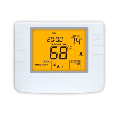 Riseem 24VAC کنترلگر دما سیم دار قابل برنامه ریزی ترموستات خانه صفحه نمایش دیجیتال LCD 2 گرما 2 خنک