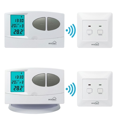 Riseem 868Mhz 7 روز برنامه ریزی شده ABS دیگ بخار زیر کف گرمایش بی سیم اتاق ترموستات