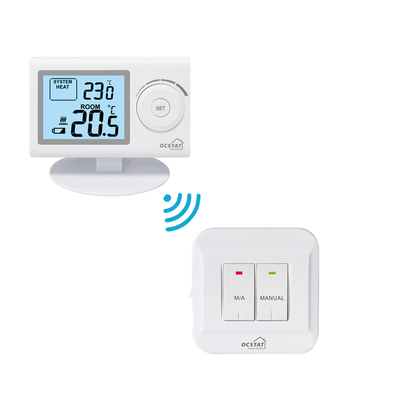 گرمایش دیگ بخار Rf Room Thermostat برای بویلر گاز، ترموستات ساده دیجیتال