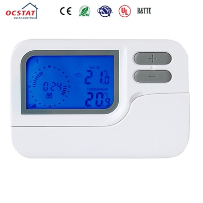 230VAC 7 روز برنامه نویسی دیجیتال اتاق گرمایش طبقه ارتفاع ترموستات با سوئیچ HEAT / COOL