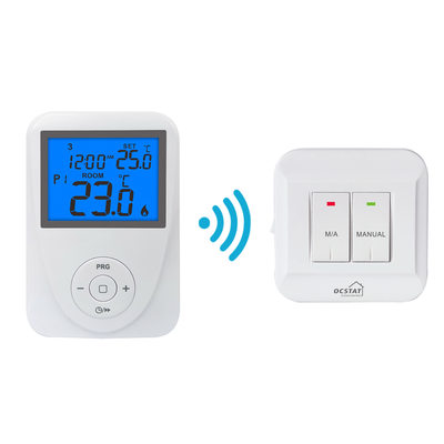 ترموستات اتاق قابل برنامه ریزی بی سیم 230V RF Heat / Cool Mode Switch برای دیگ ها