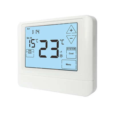 منبع تغذیه ترموستات HVAC قدرتمند و دقیق 24VAC یا باتری 0.3KG دقت نمایشگر ±1℉ زیر 68℉