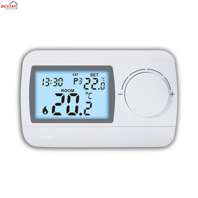 ترموستات 230 ولت 7 روزه با سیم در اتاق دیه که نظارت و کنترل دقیق درجه حرارت را برای پشتیبانی از گرمایش اتاق دیه و صرفه جویی در انرژی فراهم می کند