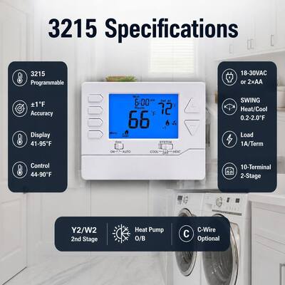 Riseem 2 Heat 2 Cool 24V کنترل دمای اتاق الکترونیکی قابل برنامه ریزی