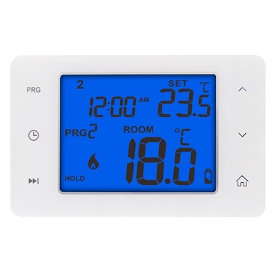 ترموستات جدید با دکمه لمسی HVAC / ترموستات پمپ حرارتی دیجیتال با باتری 2 * AAA
