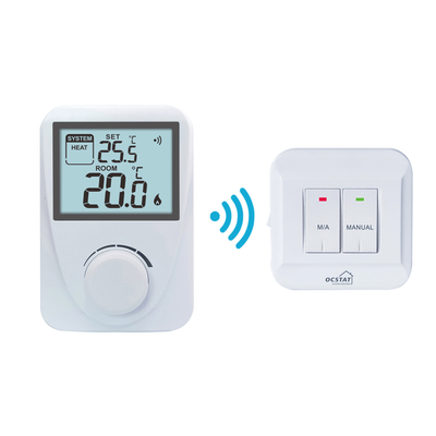 Riseem RF868 Mhz گرمایش و گاز اتاق دیگ غیر قابل برنامه ریزی ترموستات بی سیم RF / ترموستات اتاق دیجیتال بی سیم