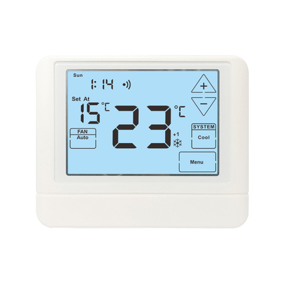 24V Wifi 7 روز یا 5/1/1 برنامه ریزی دقیق ترموستات اتاق 1 C درجه سانتیگراد قفل صفحه کلید