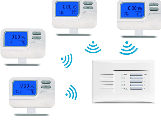 Riseem صرفه جویی در انرژی اتاق RF ترموستات قابل برنامه ریزی برای گرمایش و خنک سازی 1 تا 4