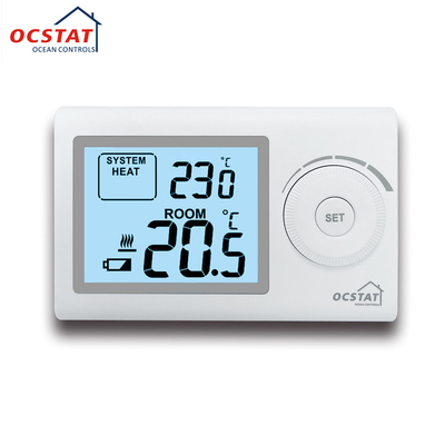 Riseem ABS LCD Display 230V غیر قابل برنامه ریزی اتاق گرمایش خانه ترموستات