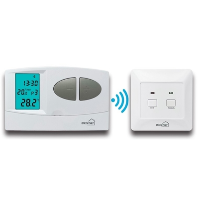 Riseem هفتگی قابل برنامه ریزی ABS RF اتاق بی سیم RF ترموستات برای گرمایش زیر زمین