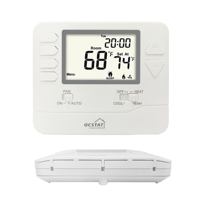 UL غیر قابل برنامه ریزی 1 درجه سانتی گراد دقت HVAC ترموستات 24 ولت برای هتل