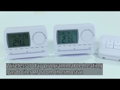 ترموستات اتاق دیگ بخار گاز بی سیم E7RF 230V ABS سنسور NTC برای گرمایش از کف